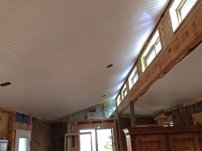 Beadboard ceiling 