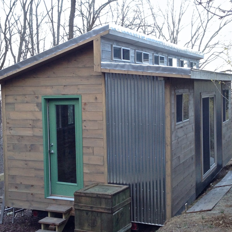 Sloped roof in two sections 