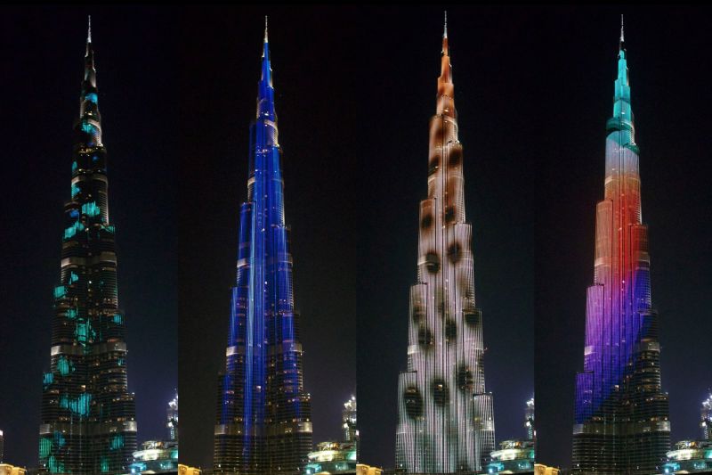 Art installation screened on Burj Khalifa 