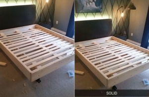 DIY Bed Frame with Hidden Ambient Lighting Underneath