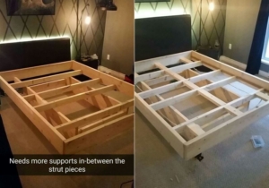 DIY Bed Frame with Hidden Ambient Lighting Underneath