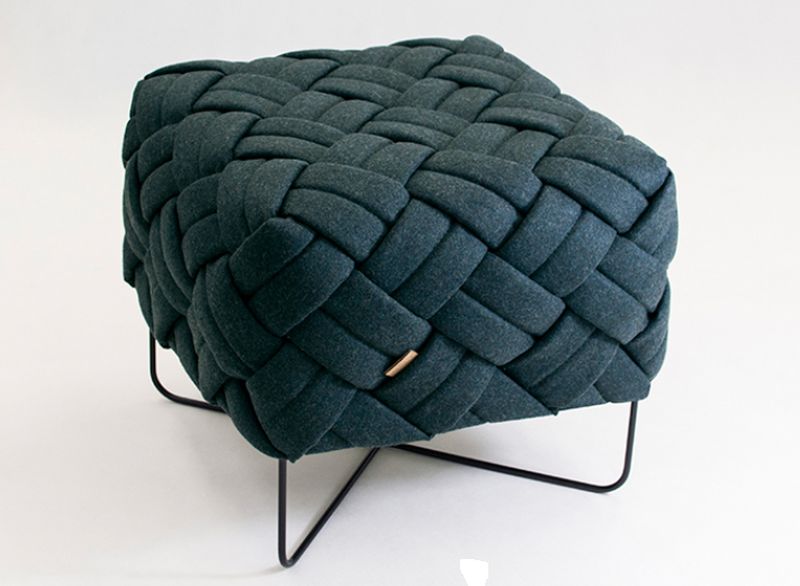 Kuto Pouf By Kumeko Is Inspired By Nordic Basket Making Technique