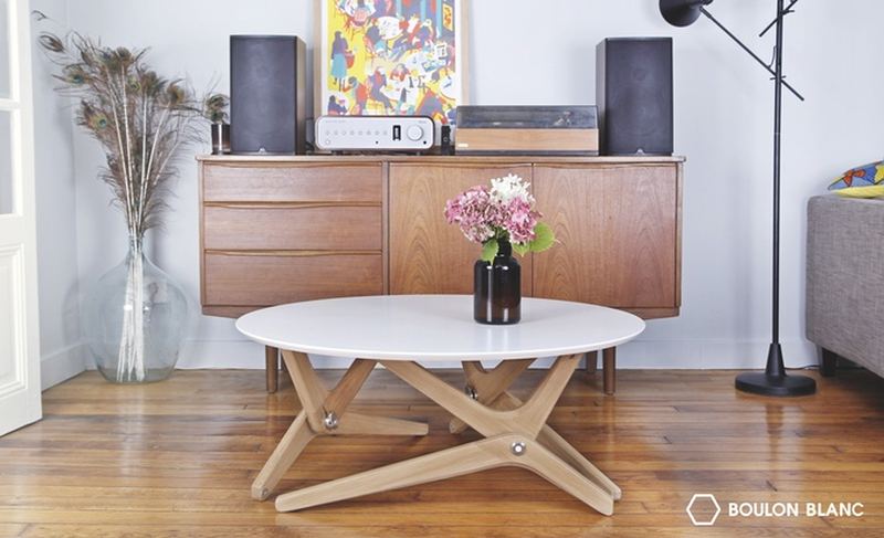 Shape-Shifting table by Benoit Caille and Boulon Blanc