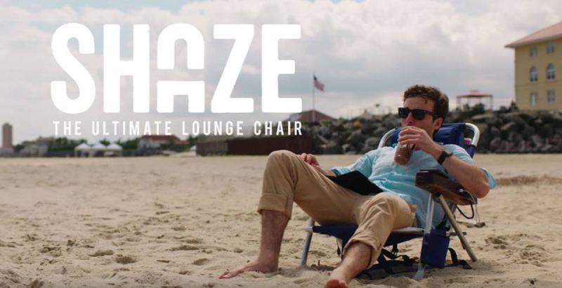 Shaze lounge chair has built-in speakers and removable battery