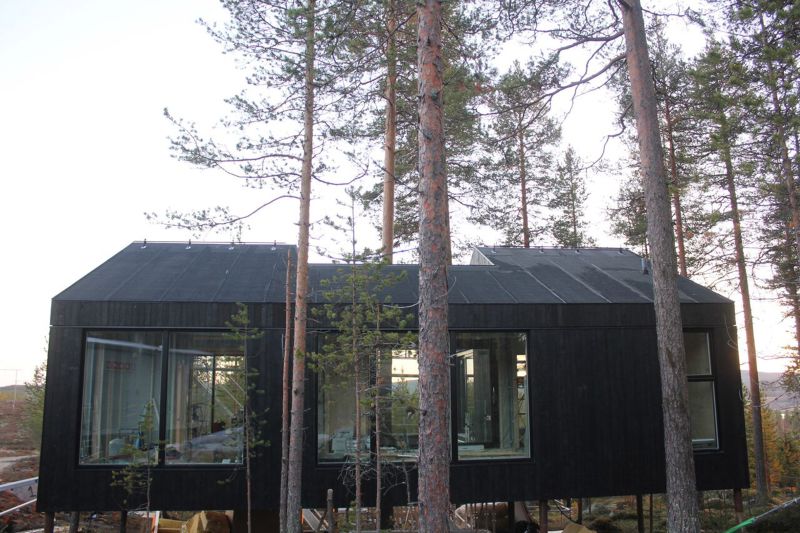 Elevated cabin at Treehotel 