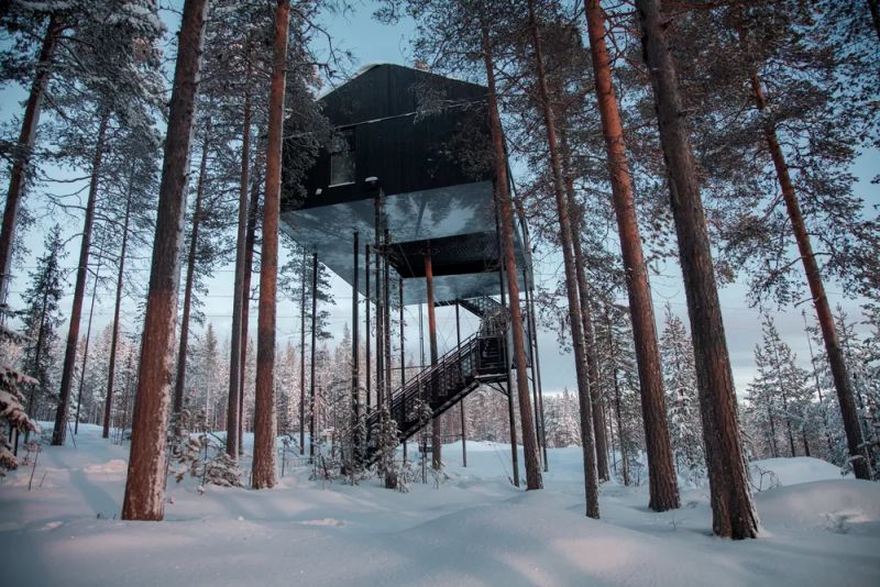 Snohetta builds charred-timber treehouse