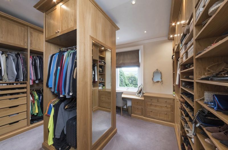 Stylish walk-in closet