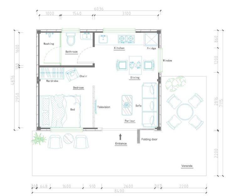 Floor plan for the structure 