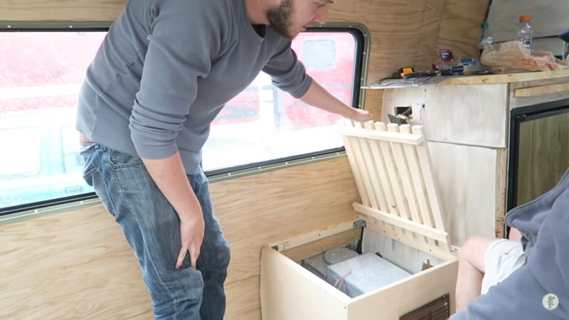 Storage incorporated in dinette chair 