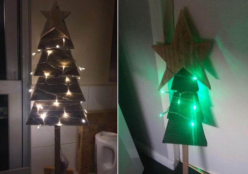 Abdul Shay wooden Christmas trees