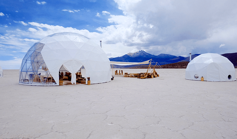 Dome Tents on the Uyani Salt Flats, Bolivia