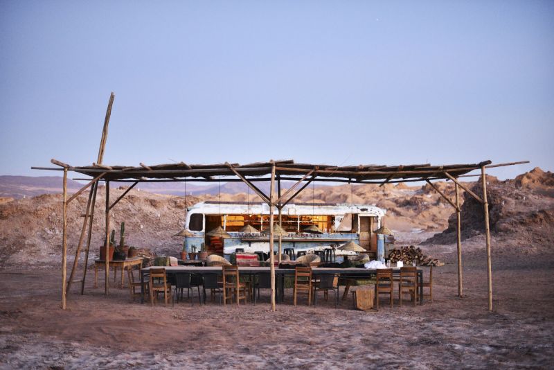 A pop-up Pisco bar in Valle de la Luna, Chile