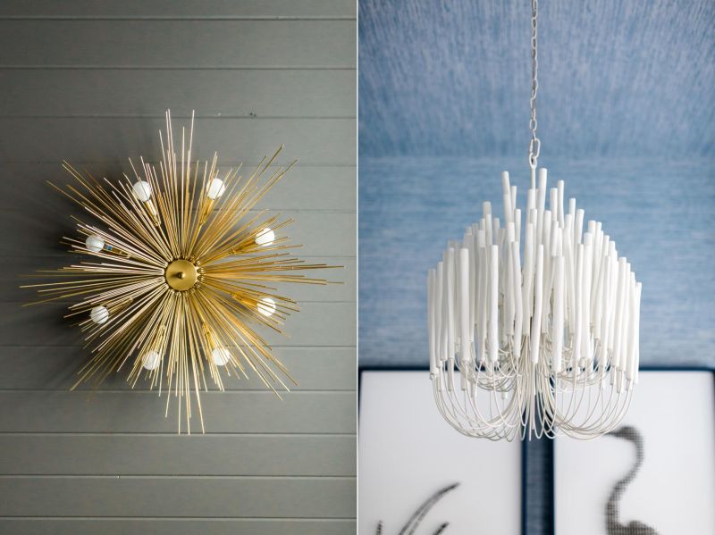 Attractive chandeliers including the starburst chandelier with steel frame