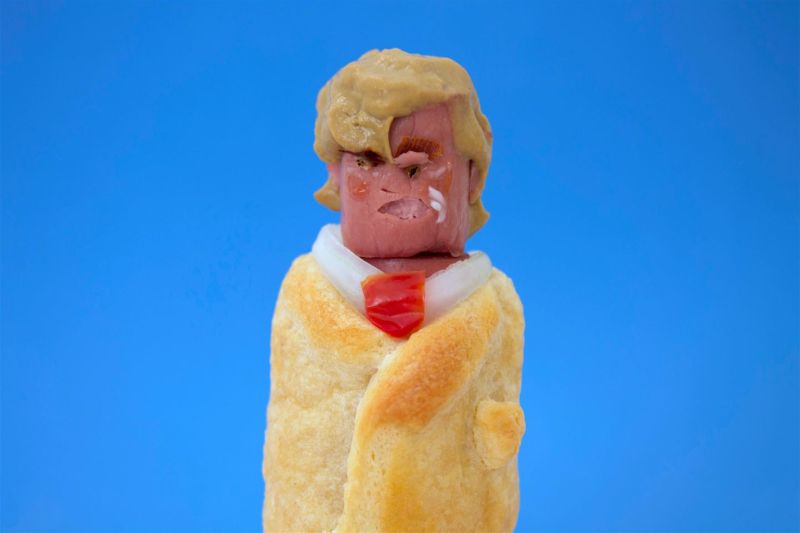 Donald Trump food art by Lauren Garfunkel