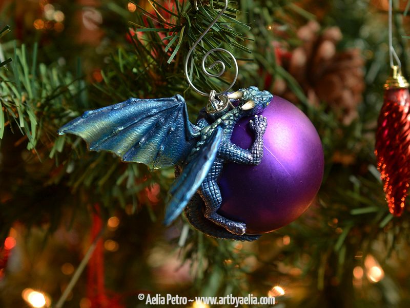 Christmas tree dragon ornaments by Aelia Petro