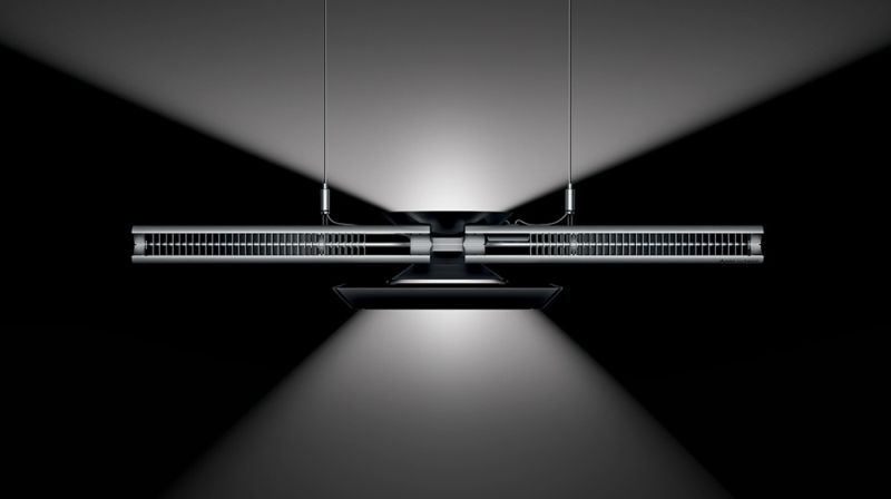 Dyson Cu-Beam Duo reflecting light on both sides 