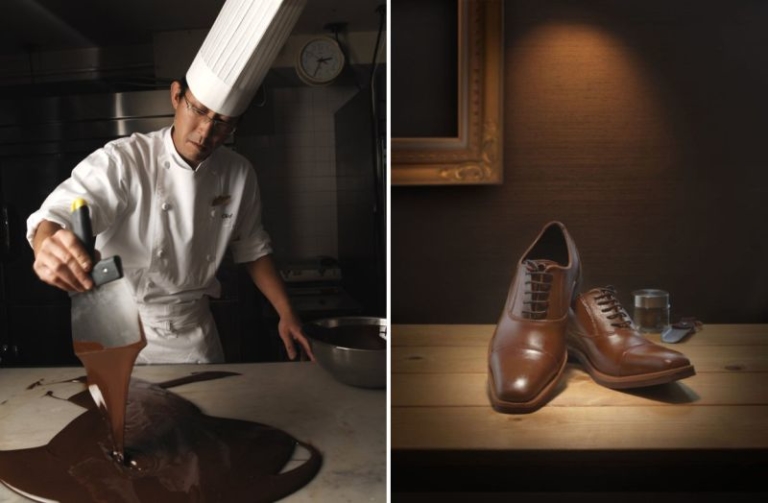 Edible chocolate shoes fool your eyes as genuine leather footwear