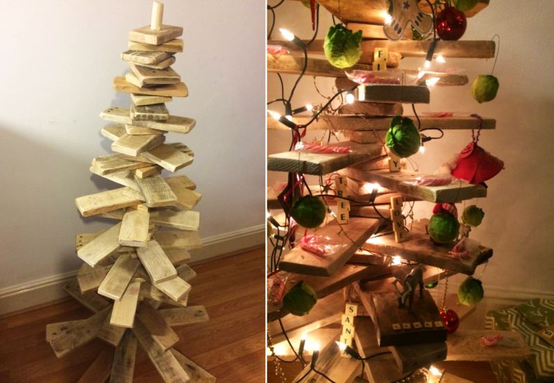 Scandinavian pallet Christmas tree