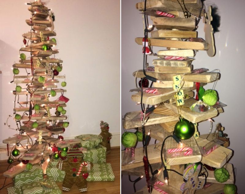 Scandinavian pallet Christmas tree