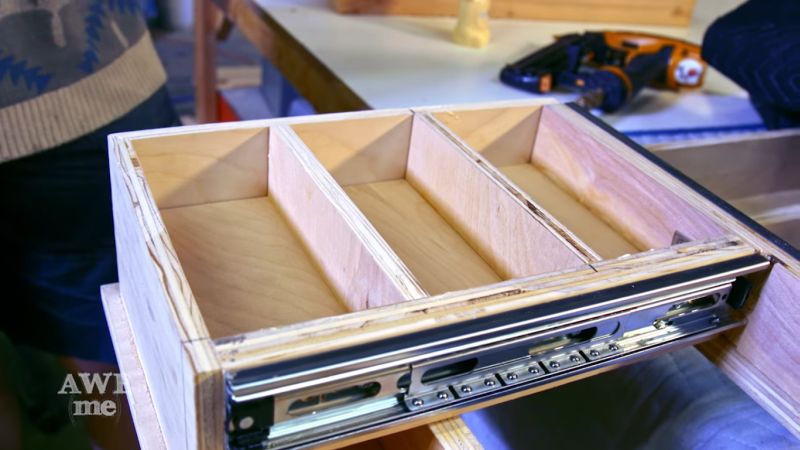 Custom-made pull drawers for each player and DM 