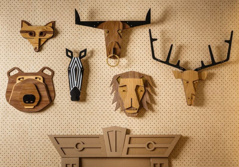 Urban Masquerade’s wooden wall masks lend mischievous charm to interiors