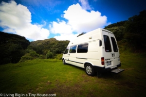 Cozy home on wheels by Czech couple from an old Ford ambulance