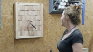 DIY end grain knife throwing target