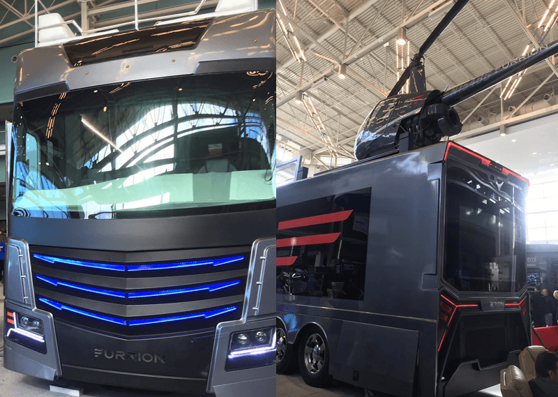 ces 2017 furrion elysium luxury rv comes with a mini helicopter