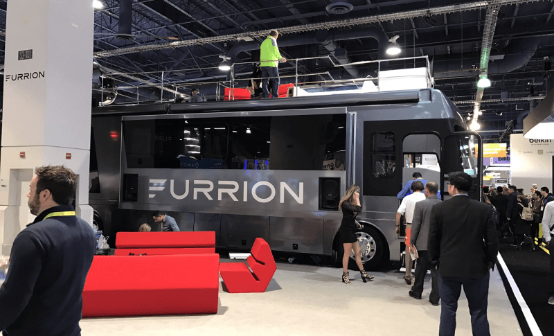 ces 2017 furrion elysium luxury rv comes with a mini helicopter