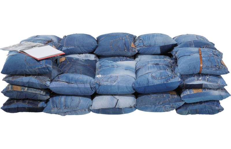 Kare Design’s denim sofa is entirely made of recycled cushions