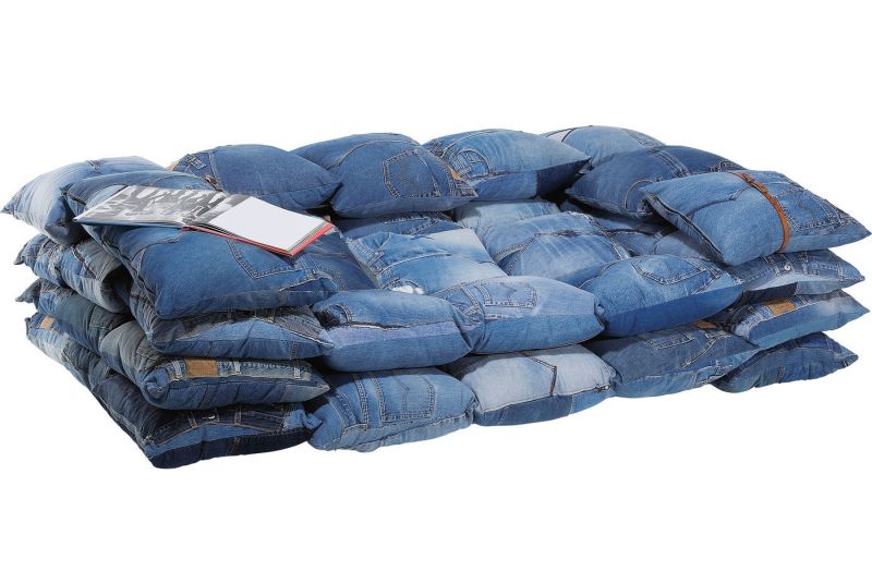 Kare Design’s denim sofa is entirely made of recycled cushions