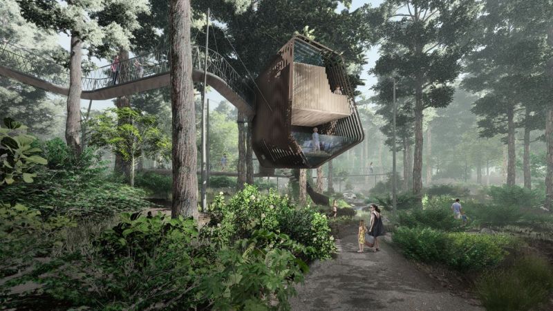 Modus Studio designs floating treehouse at Garvan Woodland Gardens