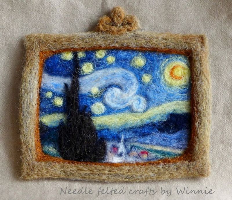 Needle felting art by Winnie Chui