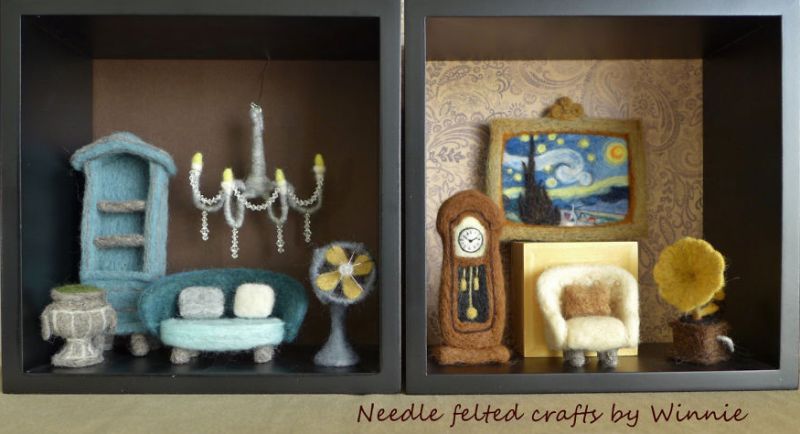 Needle felting art by Winnie Chui