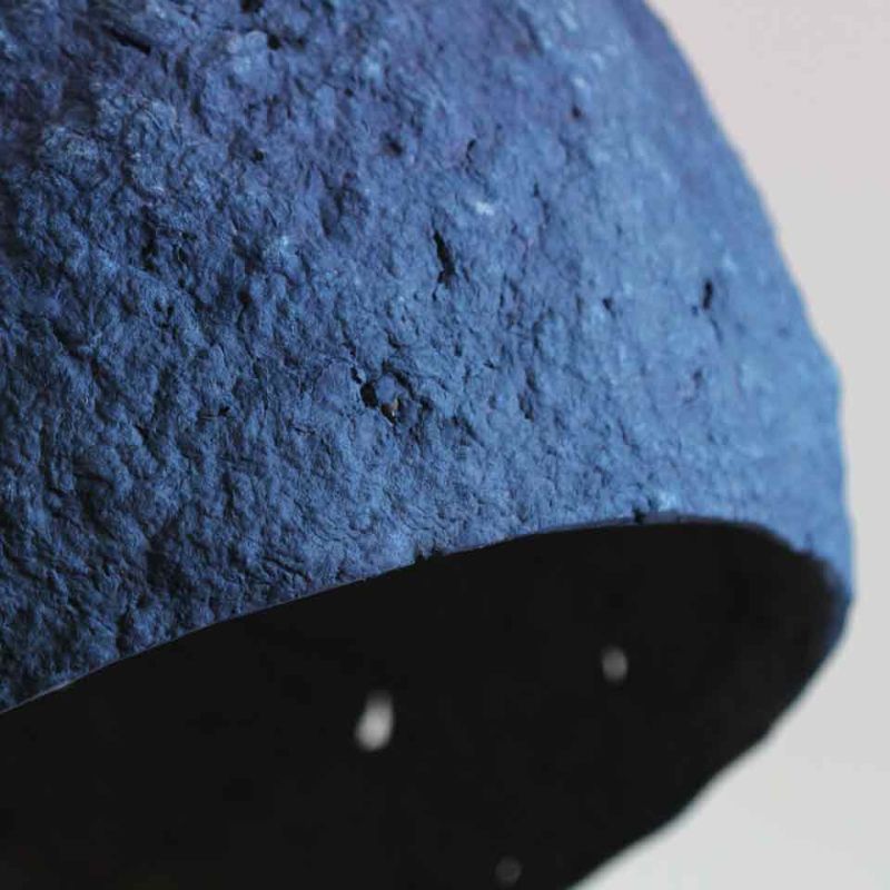 Pluto paper pulp lamp by Crea-re is handmade in Spain