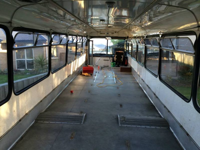 Renovated bus home by Andrew and Amber- Mobile Homes