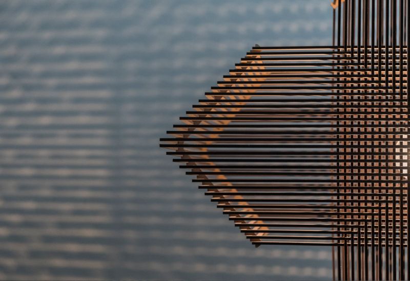 Pendant Lamp Made Up Of Laser Cut Rectangles - DigsDigs