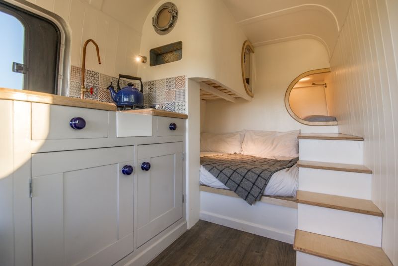 This camper van conversion accommodates a family of four 