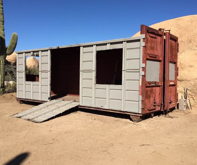 US couple builds tiny home out of old dumpster