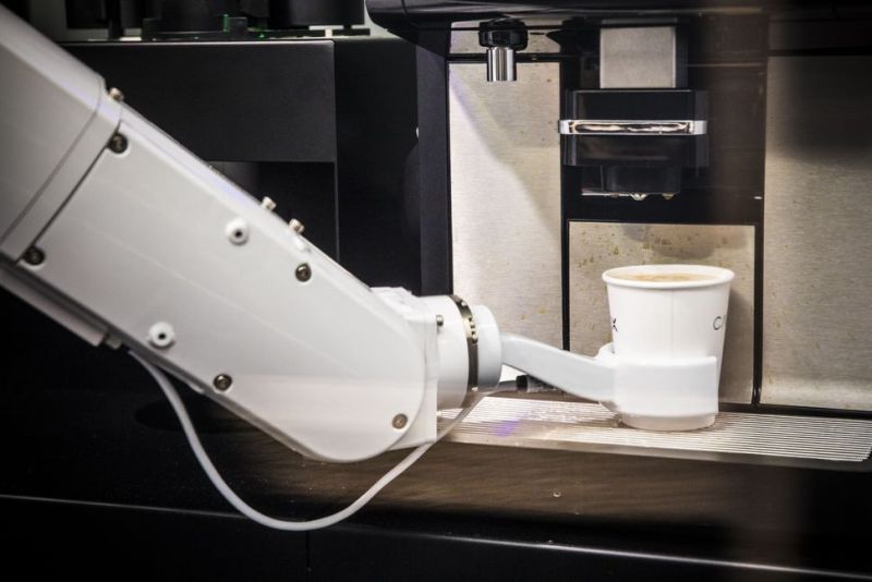 At Café X, robotic arms serves you coffee