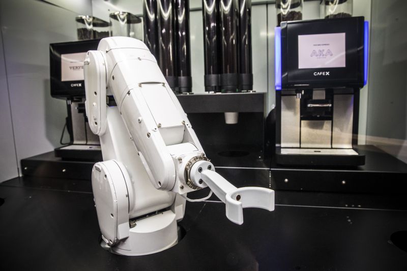 At Café X, robotic arms serves you coffee