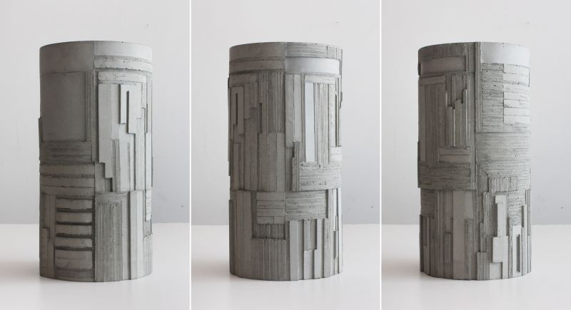 David Umemoto designs Brutalism inspired concrete vase for Larose Paris