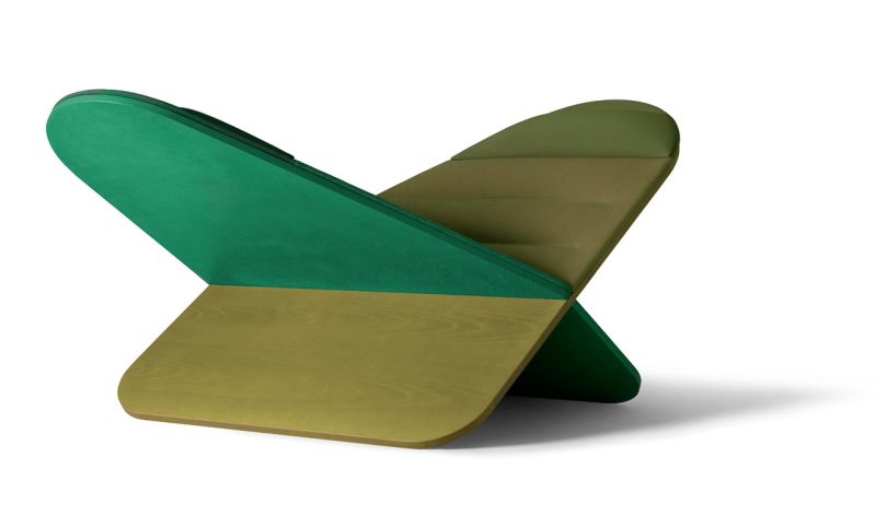 Daydream by Joynout designs is x-shaped lounge chair 