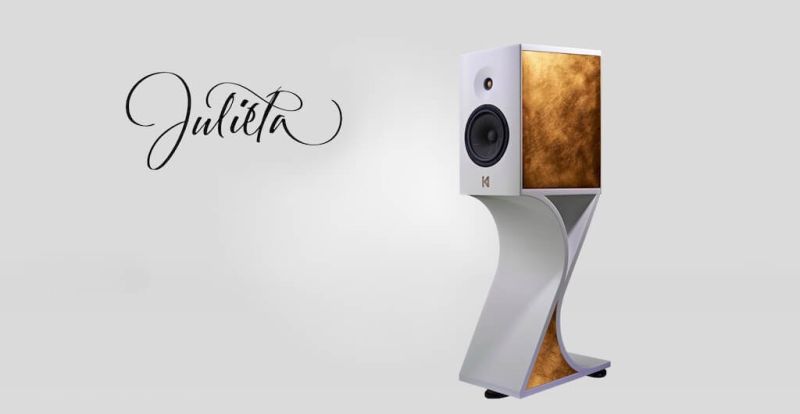 Gold-plated Julieta loudspeaker by Kroma Audio