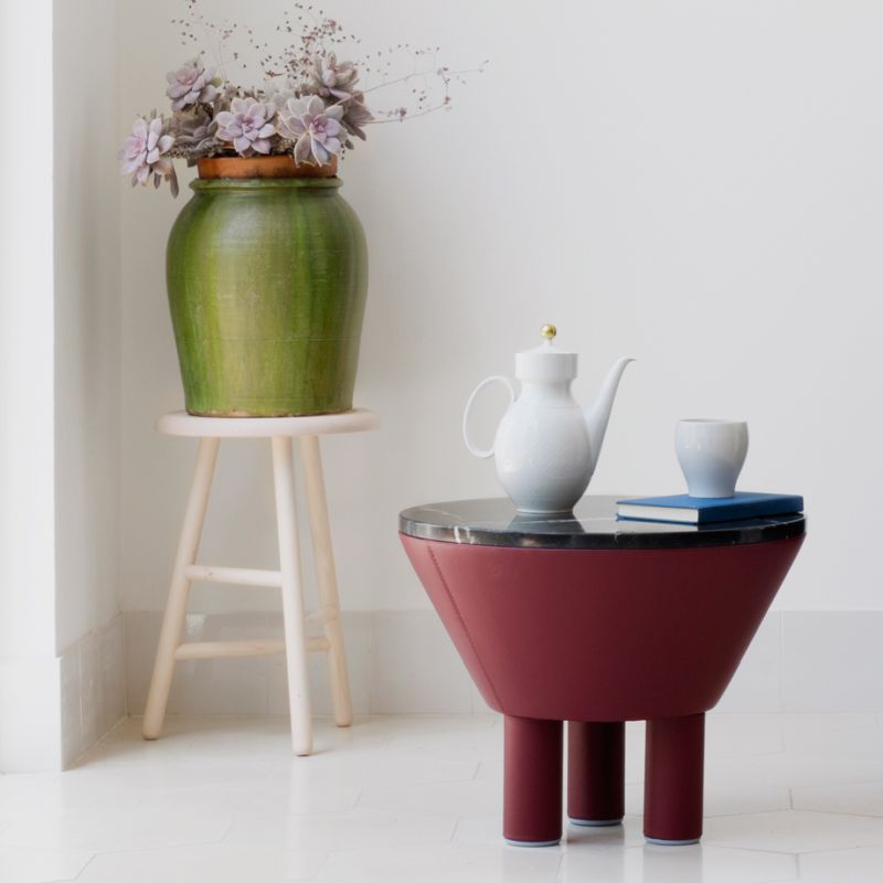 Leather-Side-Table