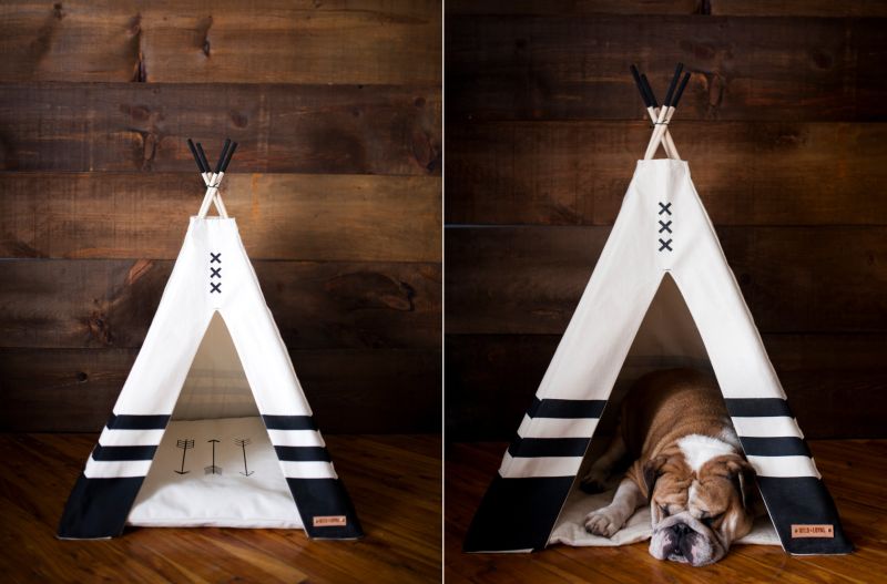 Modern pet teepee by Wild and Loyal is a unique gift for pet lovers