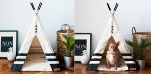 Modern pet teepee by Wild and Loyal is a unique gift for pet lovers