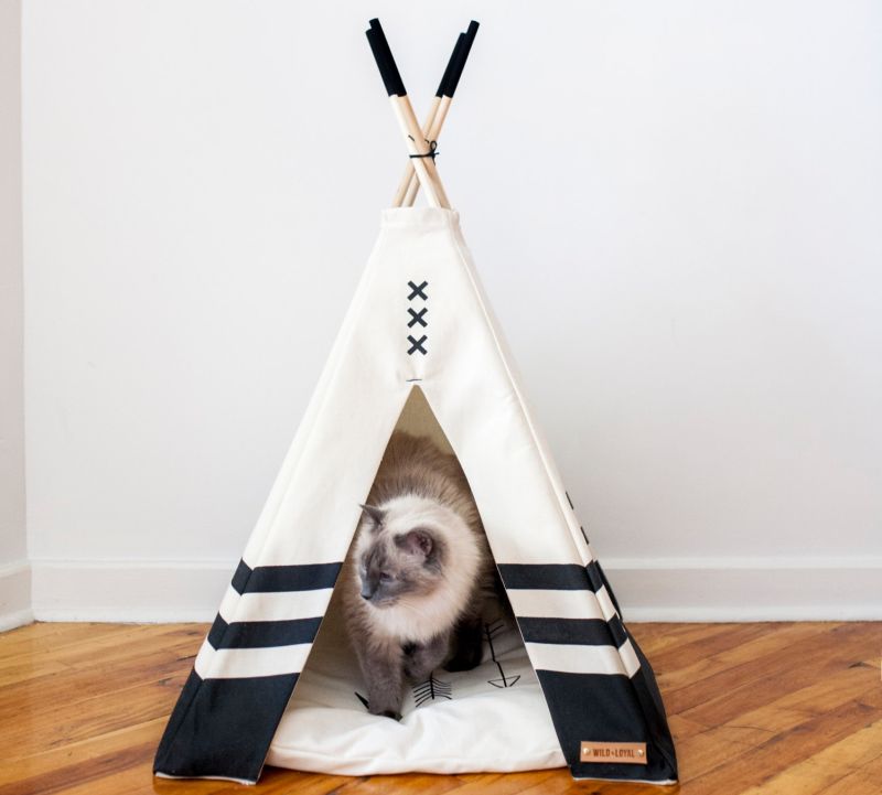 Modern pet teepee by Wild and Loyal is a unique gift for pet lovers