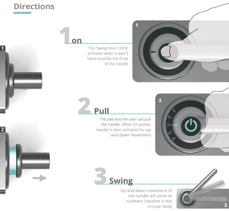 Swing Door Lock comes with blind-friendly mechanism 