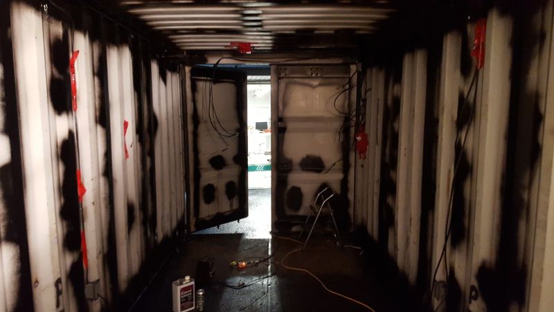 Man transforms shipping container into an underground party bunker 